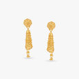 Majestic Spiral Gold Jhumka Earrings 