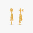 Majestic Spiral Gold Jhumka Earrings 2