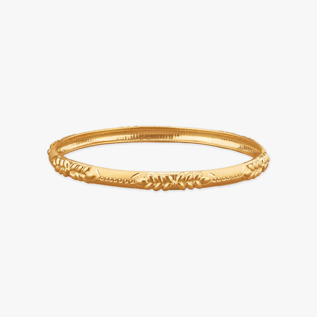 Leafy Grace Gold Bangles