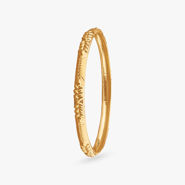 Leafy Grace Gold Bangles