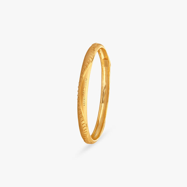 Ripple Trace Gold Bangles