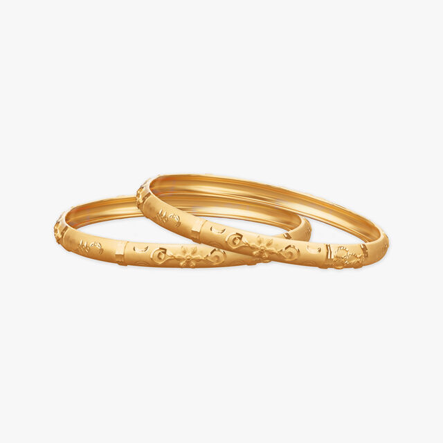 Lustrous Path Gold Bangles