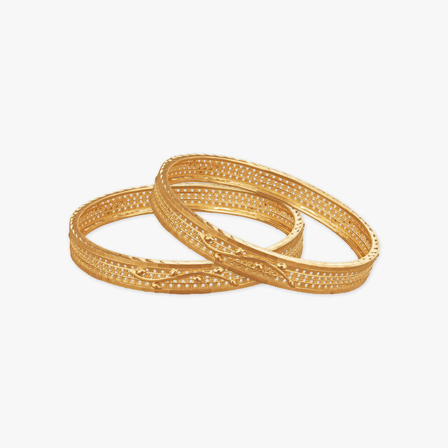 Radiant Gleam Gold Bangles