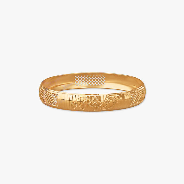 Twin Bloom Gold Bangle 