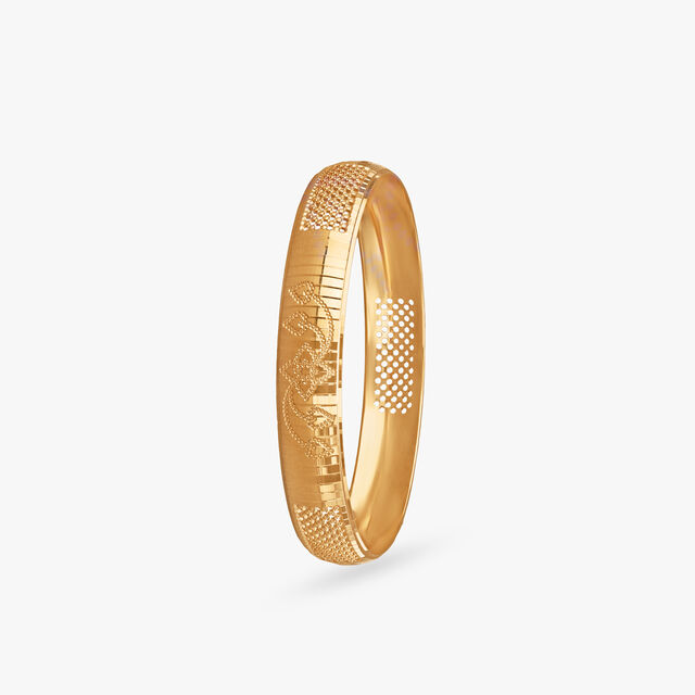Twin Bloom Gold Bangle 2