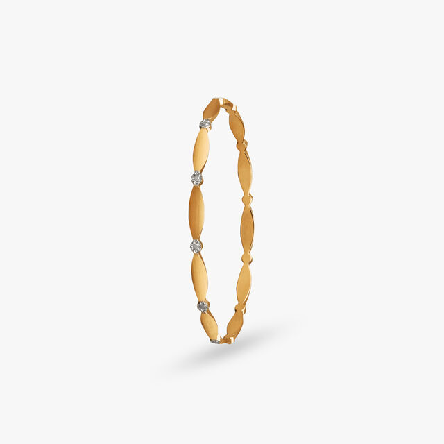Sleek Orbit Gold Bangles