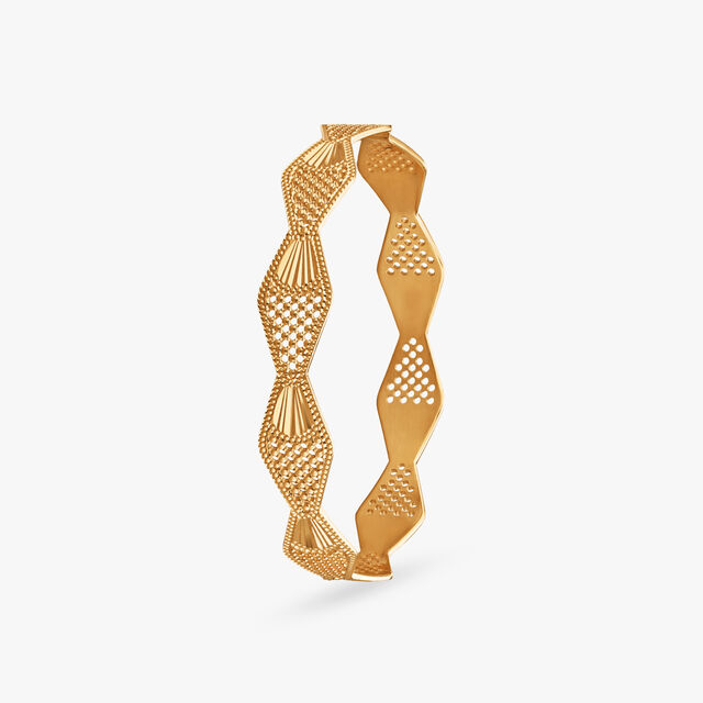 Hexa Glow Gold Bangle 2