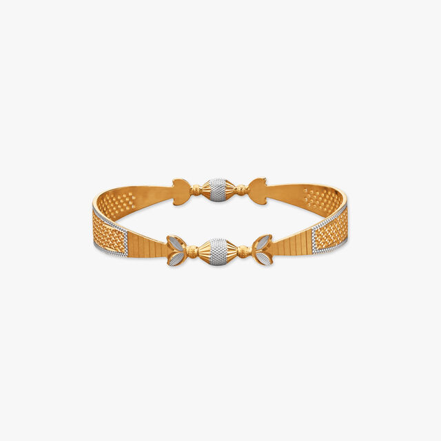 Silver Mist Gold Bangle 