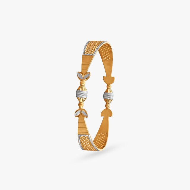 Silver Mist Gold Bangle 2
