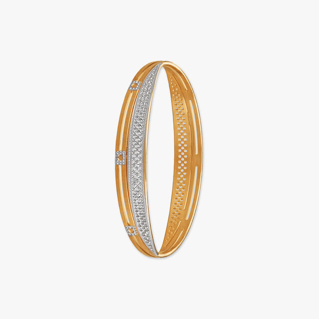 Infinite Twist Gold Bangle 2