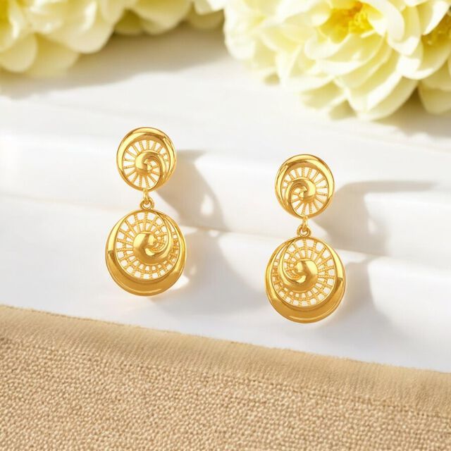 Helix Radiance Gold Drop Earrings 