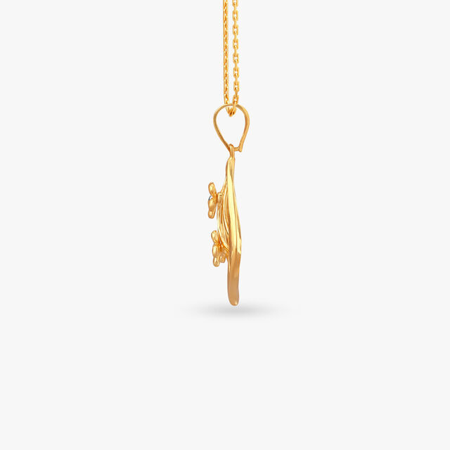 Bloom Teardrop Gold Pendant 2