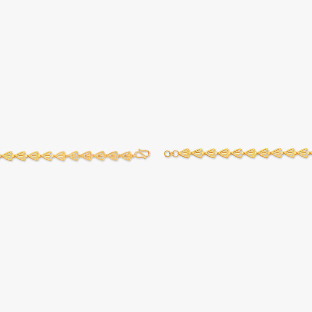 Textured Oval Gold Bracelet