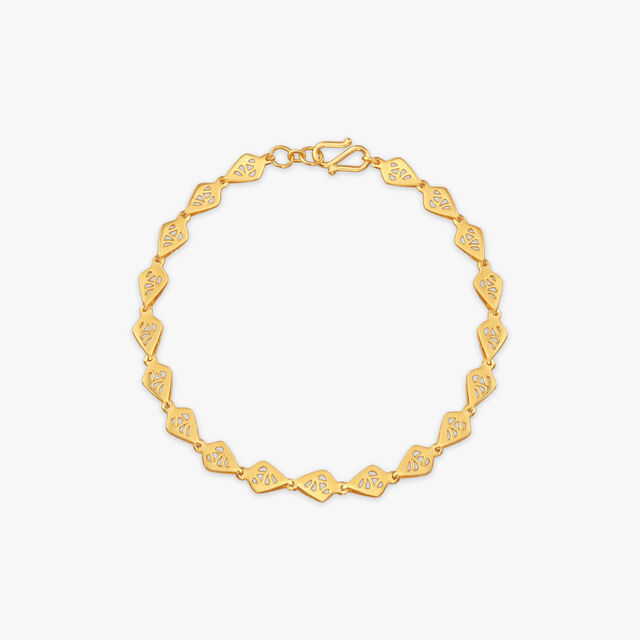 Angular Glow Gold Bracelet