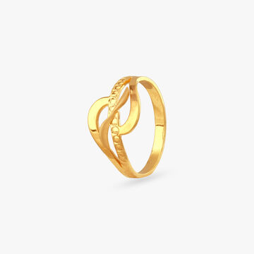 Dotted Gleam Gold Ring