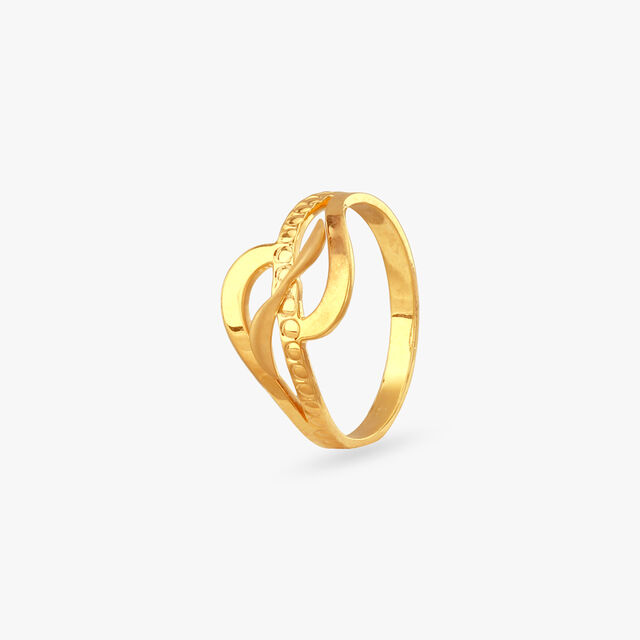 Dotted Gleam Gold Ring