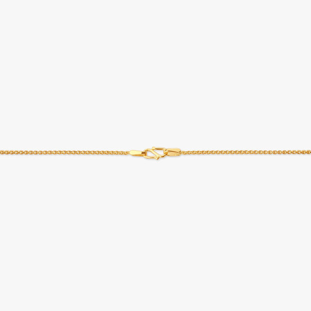 Sculpted Flame Gold Pendant with Chain