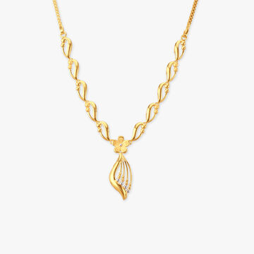 Floral Flame Gold Necklace