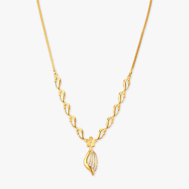 Floral Flame Gold Necklace