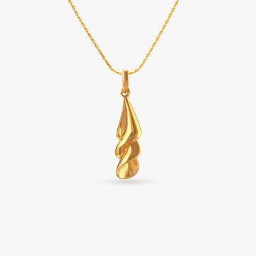 Flow Form Gold Pendant