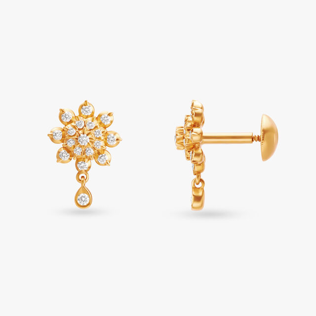 Brilliant Bloom Diamond Drop Earrings 2
