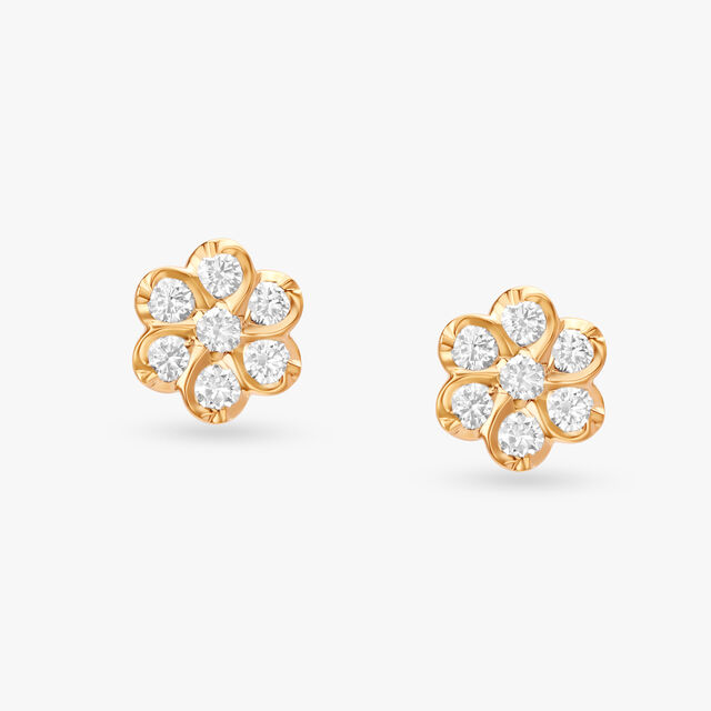 Brilliant Bloom Diamond Stud Earrings 
