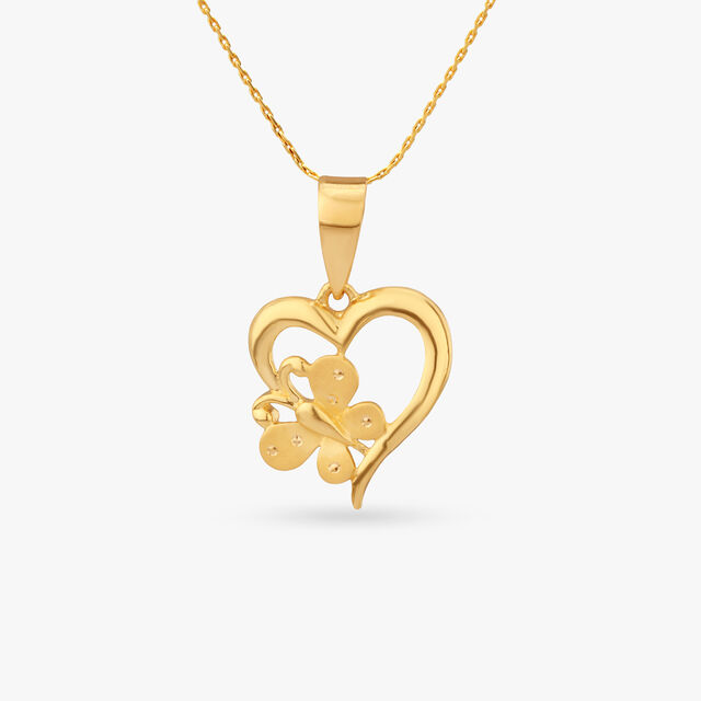 Whimsical Love Gold Pendant 