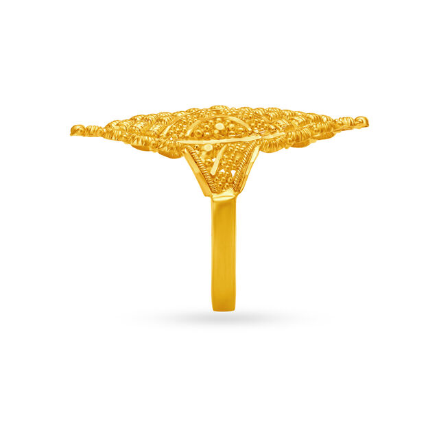 Royal Jali Work Gold Finger Ring,,hi-res 3