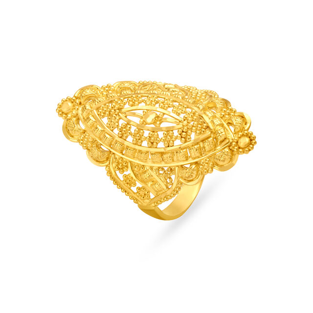 Antique Oval Gold Finger Ring 