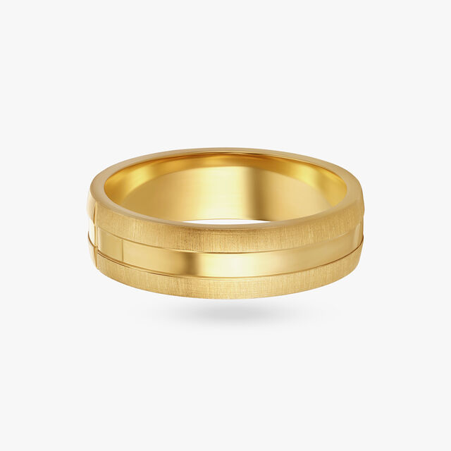 Sculpted Men's Gold Finger Ring 7