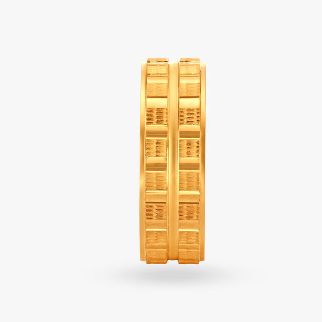 Architectural Men's Gold Finger Ring