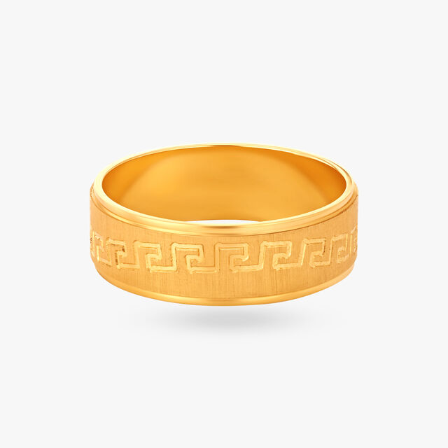 Maze Men's Gold Finger Ring