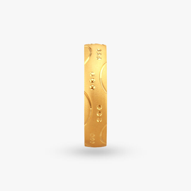 Elegant Patterned Men's Gold Finger Ring