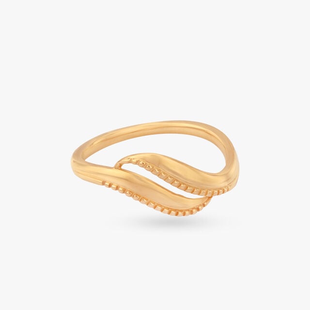 Flowing Twin Gold Ring