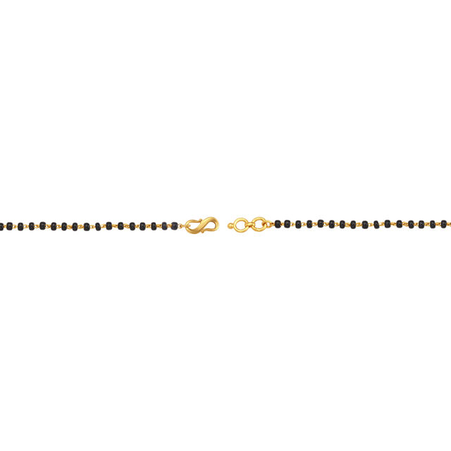Kids Heart Pattern Gold Bracelet With Black Beads,,hi-res 5