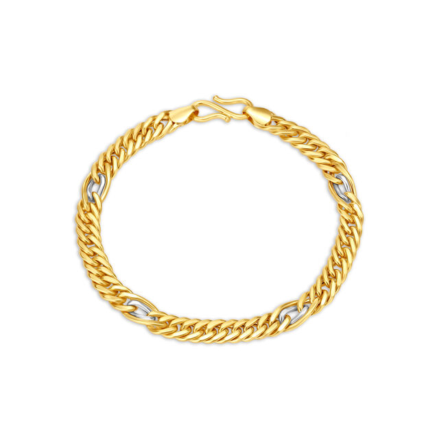 Link Chain Style Gold Bracelet For Men,,hi-res 