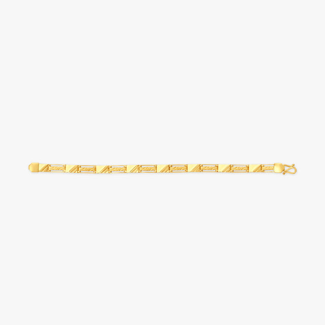 Carved Gold Bracelet For Men