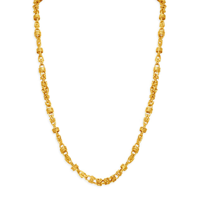 Artistic Design Handmade Gold Chain For Men