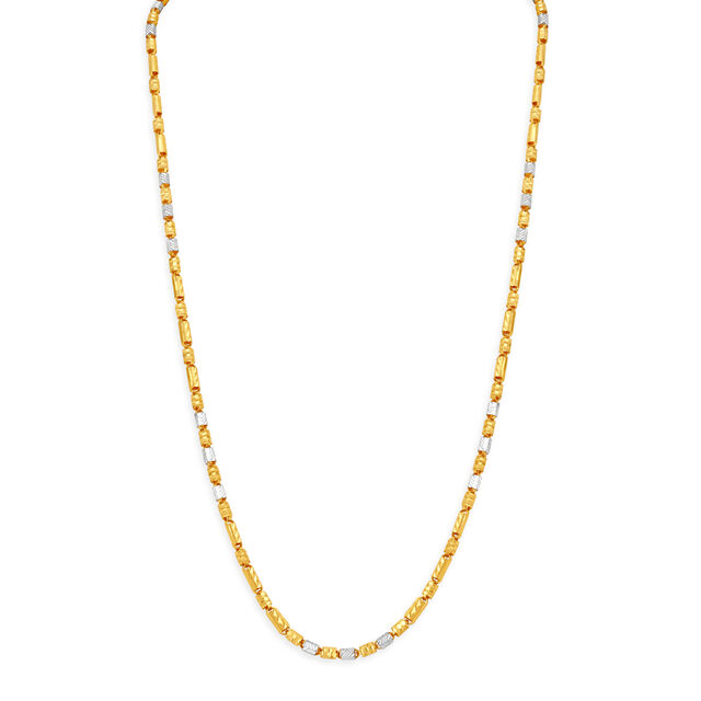 Dual Tone Gold Chain with Capsule Motif For Men,,hi-res 
