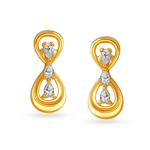 Charming Small Gold Drop Earrings for Kids 