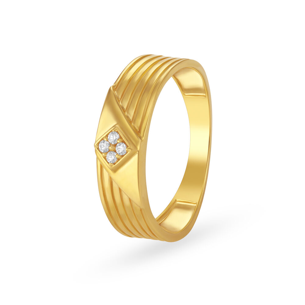 Buy Chic Men s Gold Finger Ring at Best Price Tanishq US