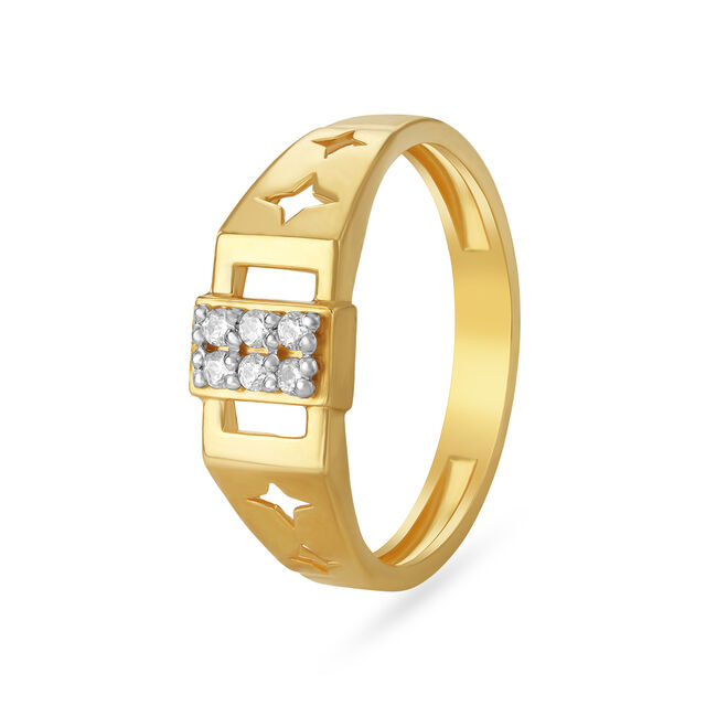 Exquisite Men's Gold Finger Ring 