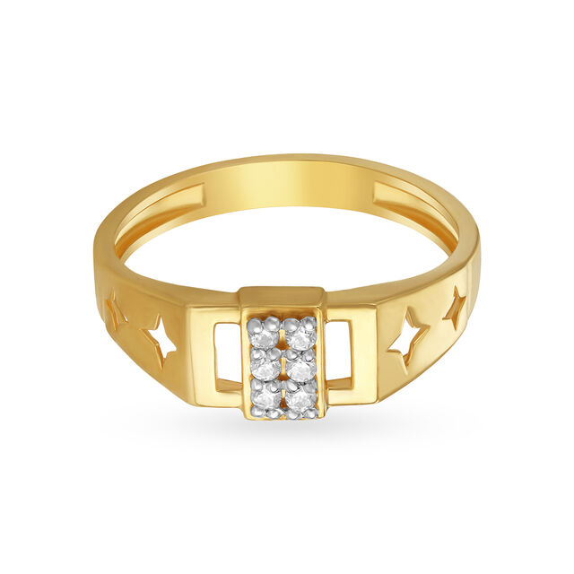 Exquisite Men's Gold Finger Ring 2