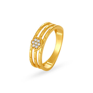 Fashionable Men's Gold Finger Ring