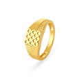 Marvellous Criss Cross Gold Ring for Men,,hi-res 