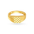 Marvellous Criss Cross Gold Ring for Men,,hi-res 2