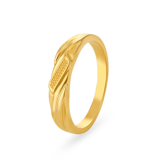 Buy Subtle Minimalistic Gold Ring for Men at Best Price Tanishq UAE