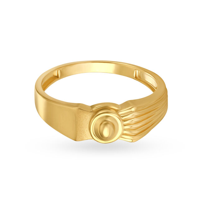 Striking Minimal Gold Ring for Men,,hi-res 2