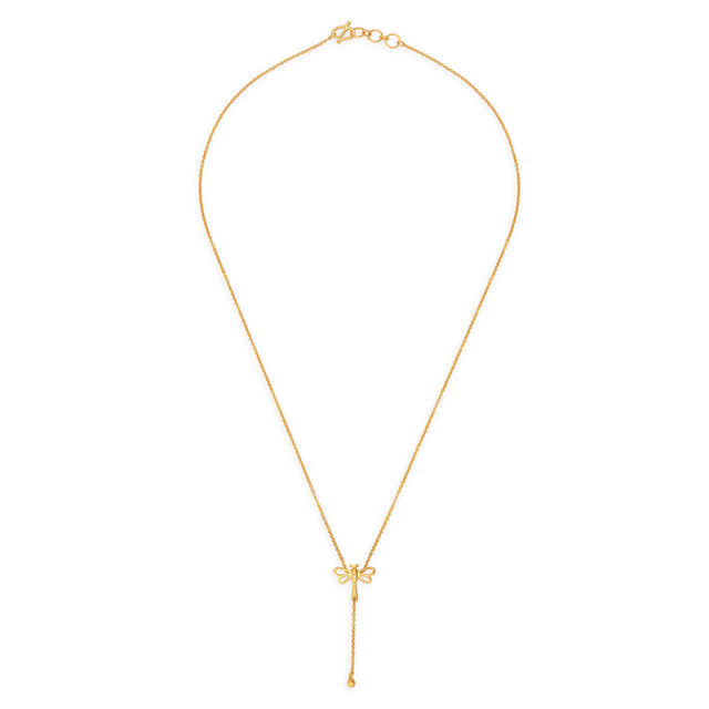 Cute Fly Shaped Gold Pendant with Chain For Kids