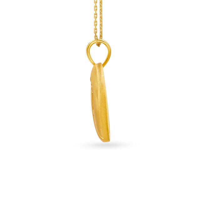 Virgo Symbol Gold Pendant 2